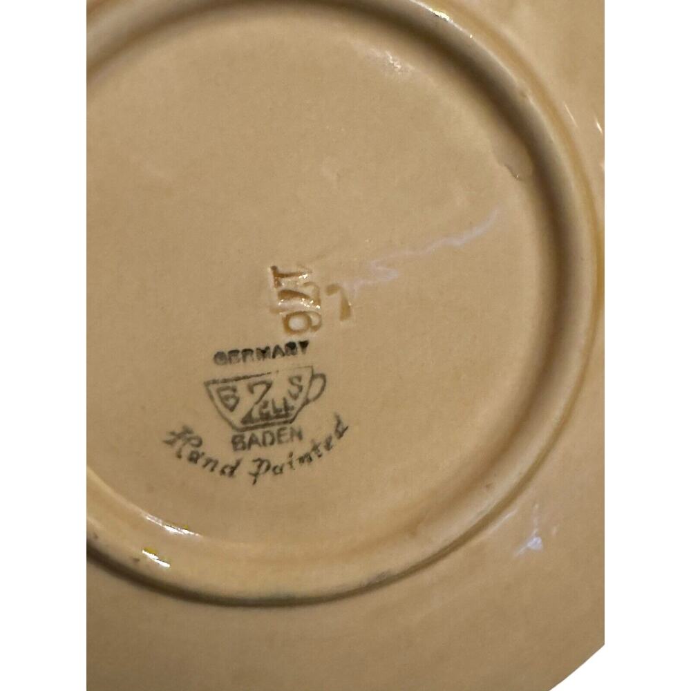 Baden Pottery Bread Plates (4) Maple Leaves Made In Germany VTG Forest Cabin - Picture 7 of 7